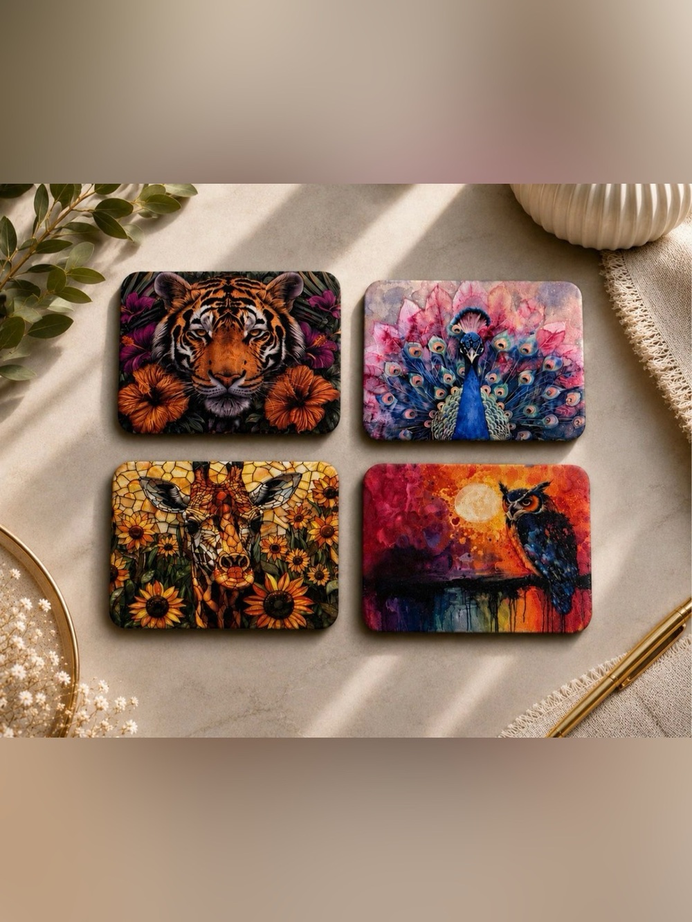 NWT Nature Inspired Magnet Set | Wildlife Refrigerator Magnets Gift Set